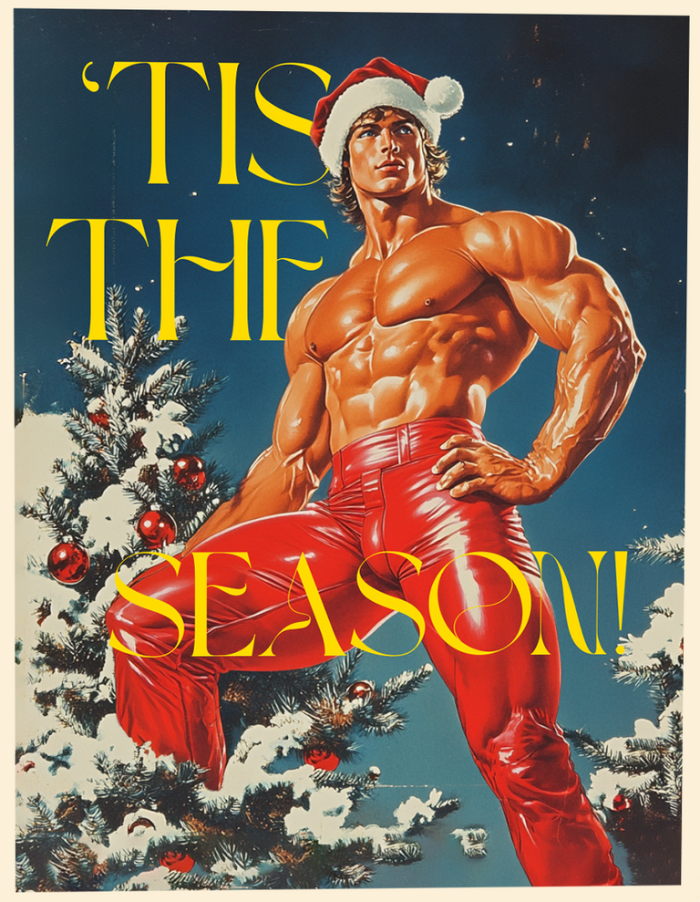 TIS THE SEXY SEASON christmas, gay, holiday card