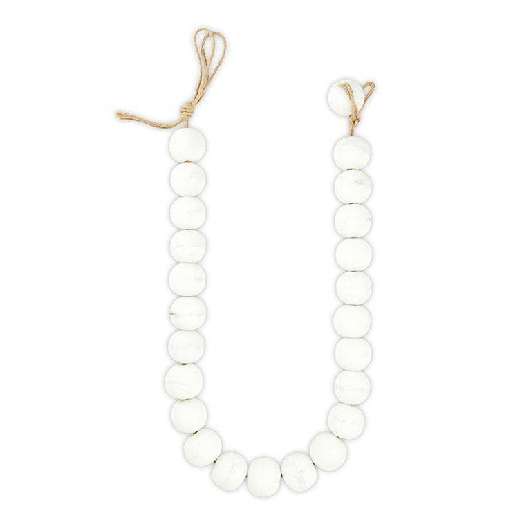 WHITE GLASS DECOR BEADS