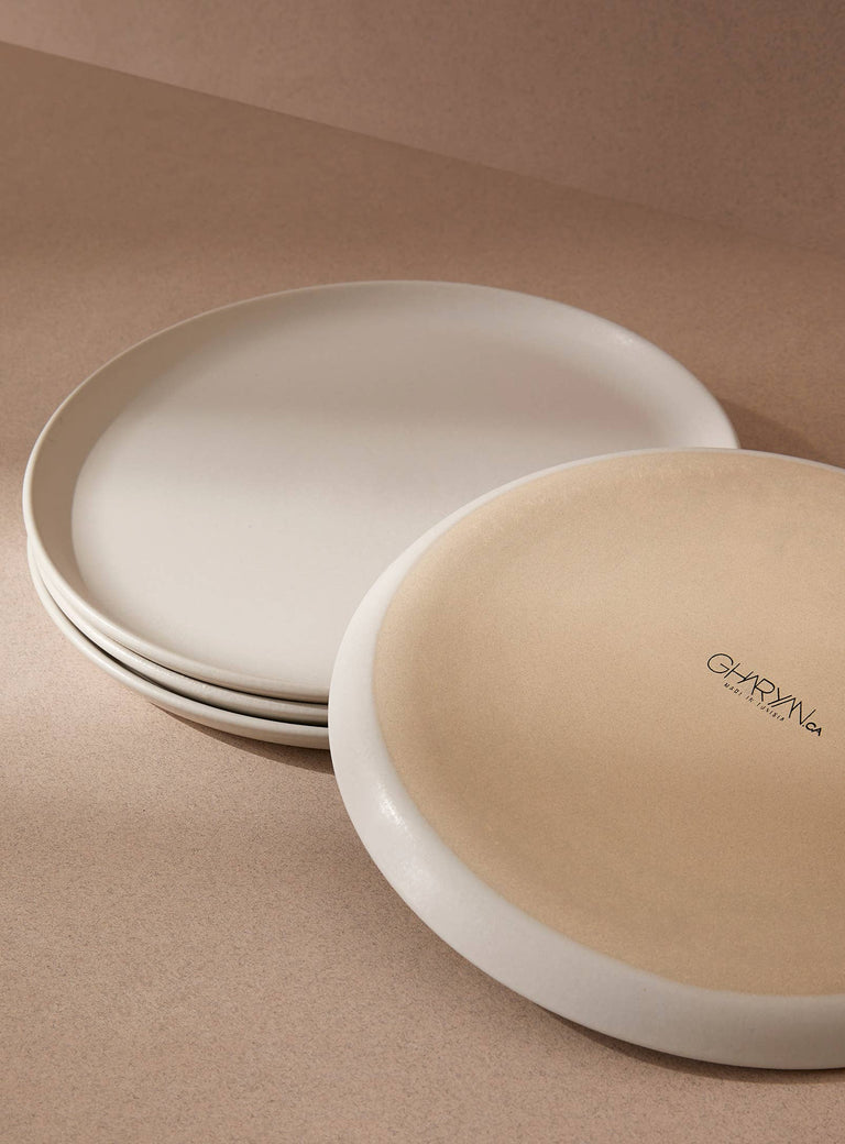 HANDMADE STONEWARE FLAT SALAD/DINNER PLATE | EDAN 9.4" | KITCHEN
