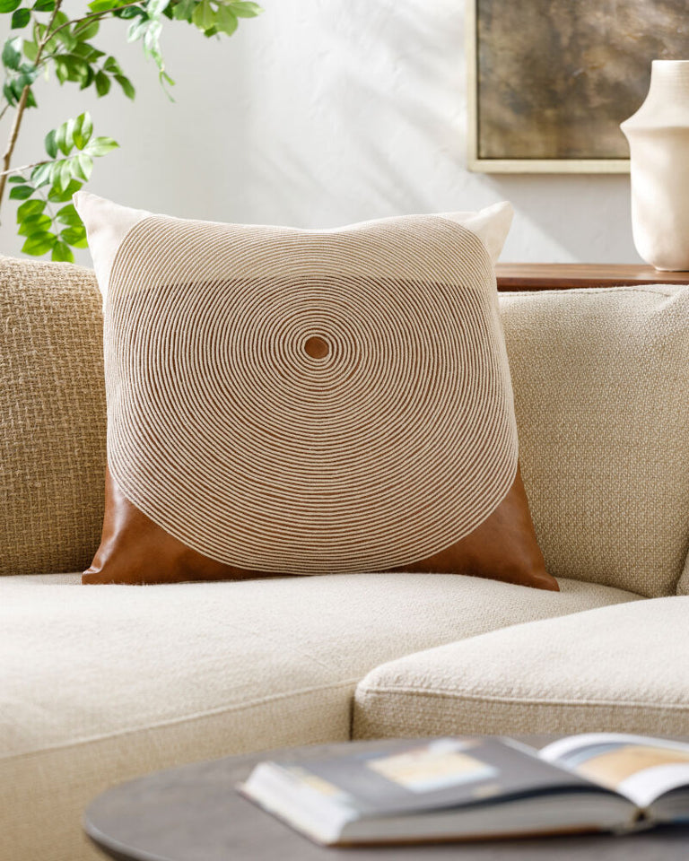 ETERNITY RIPPLE COTTON THROW PILLOW