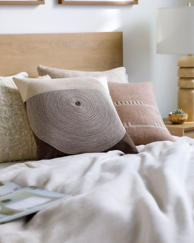 ETERNITY RIPPLE COTTON THROW PILLOW