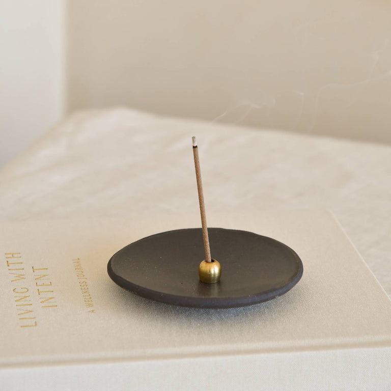 Ellipse Brass Incense Holder
