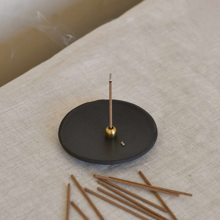 Ellipse Brass Incense Holder
