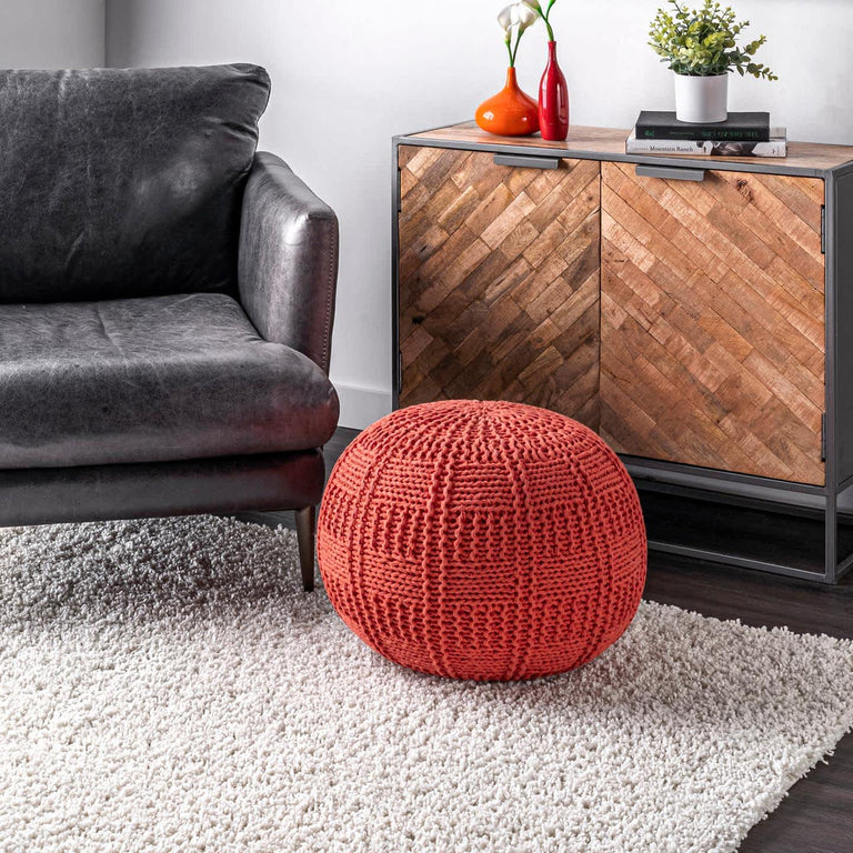 ERLING KNITTED POUF