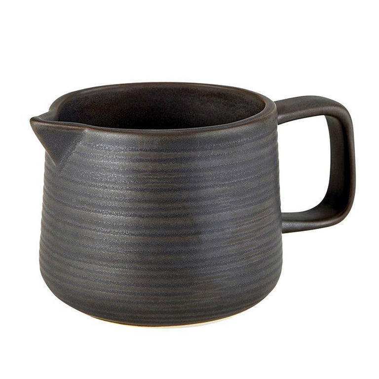BLACK STONEWARE CREAM PITCHER