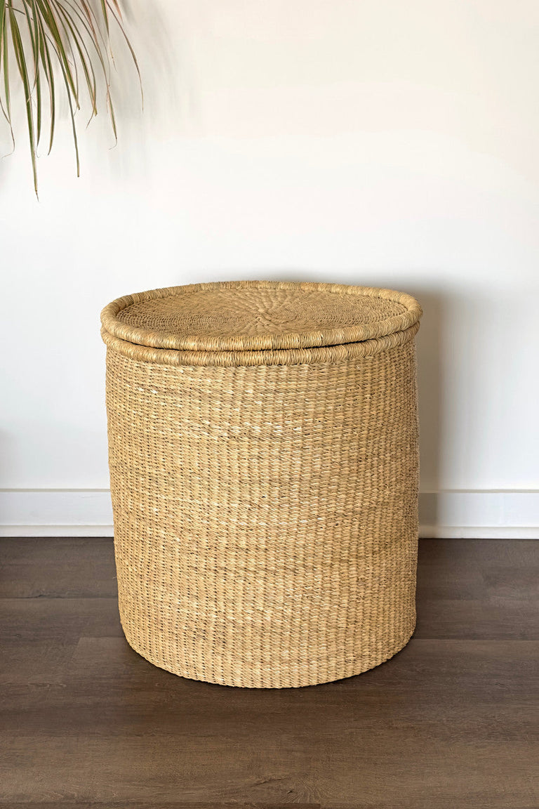 Lidded Hamper - Natural | BASKETS