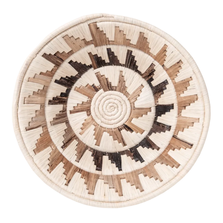Mayan Sun Double Weave Basket ~ Banana Fiber