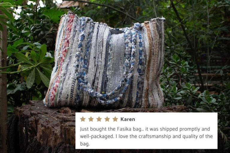FASIKA UPCYCLED ETHIOPIAN COTTON BAG | APPAREL
