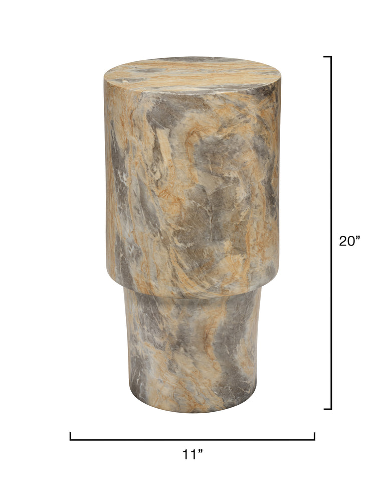 ST. GERMAIN DRINK TABLE, MARBLED GREY