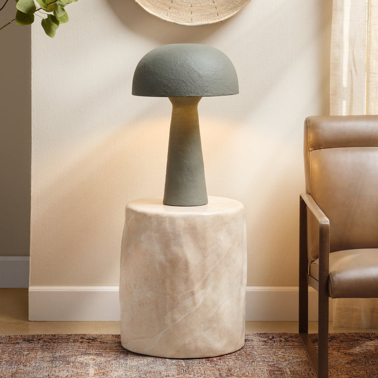 CEDAR SIDE TABLE, MARBLED