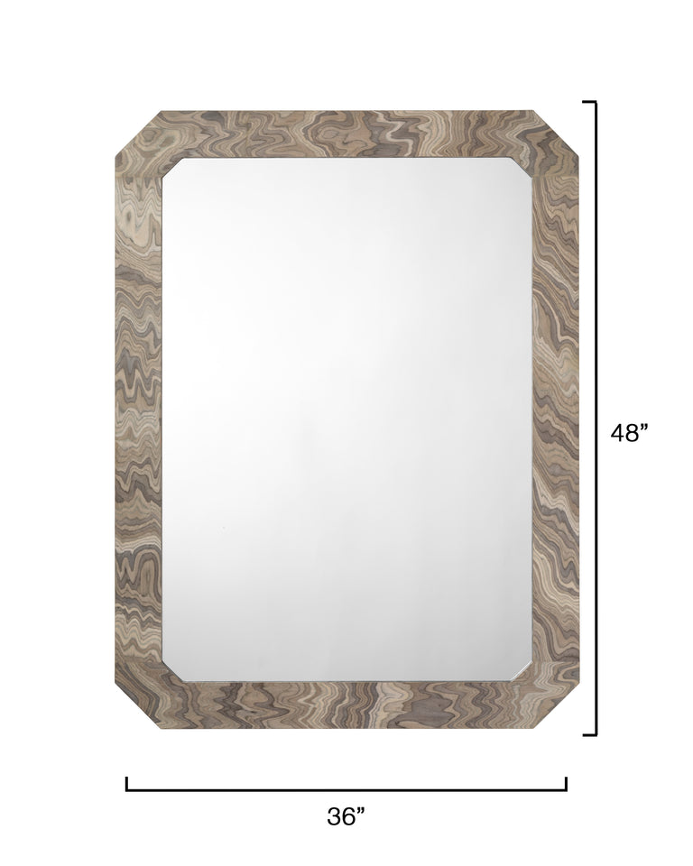 RAVINE MIRROR, SAND VENEER