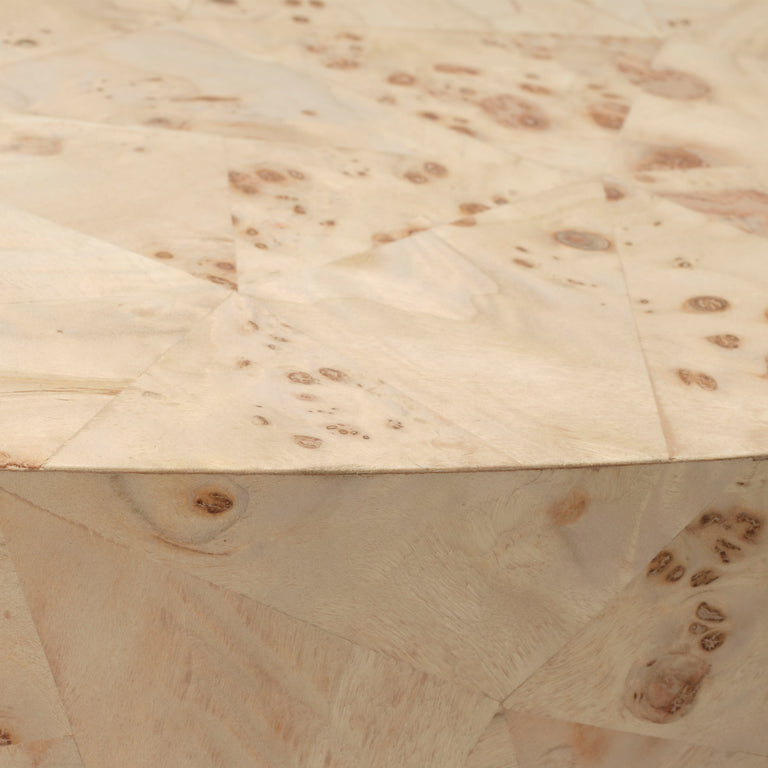 CONFIGURATION COFFEE TABLE, BLEACHED BURL WOOD
