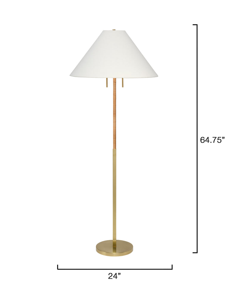 HARRISON FLOOR LAMP, NATURAL RATTAN