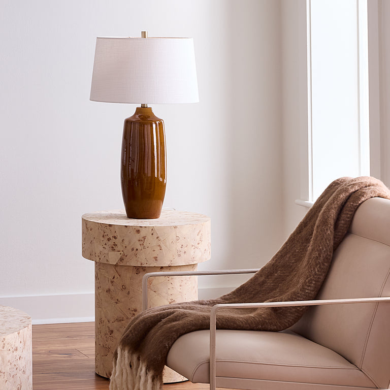 TOFFEE TABLE LAMP, CIDER CERAMIC