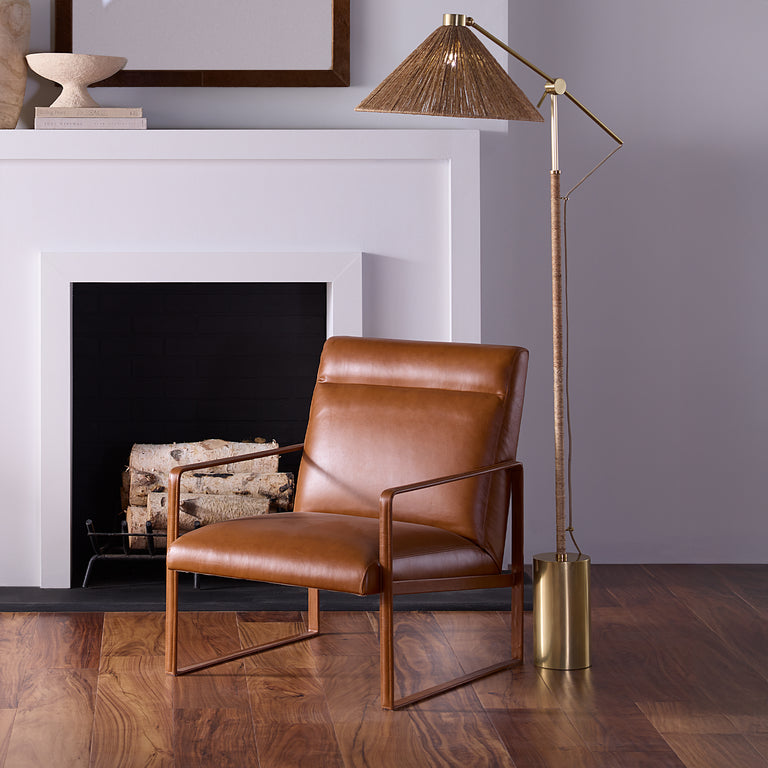FITZGERALD FLOOR LAMP, ABACA ROPE