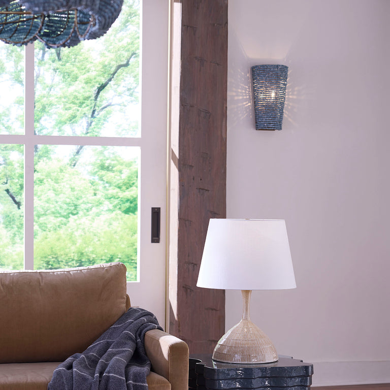 SEAWALL BEADED CONE SCONCE,