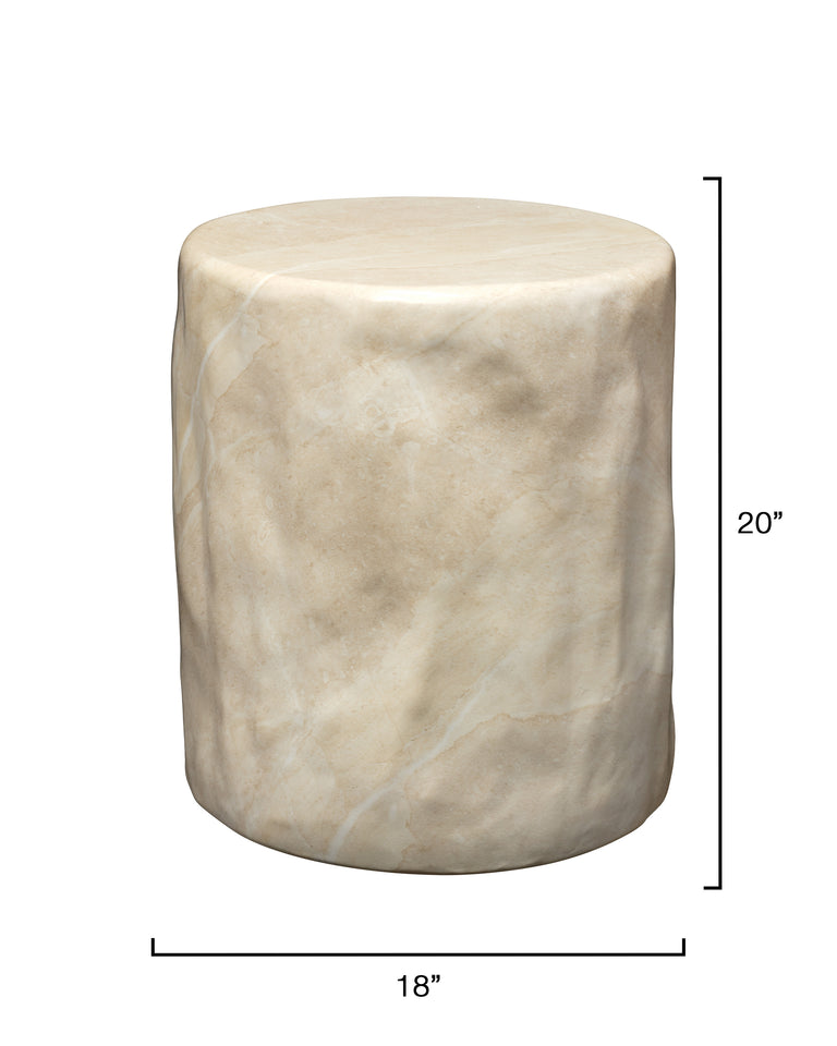 CEDAR SIDE TABLE, MARBLED