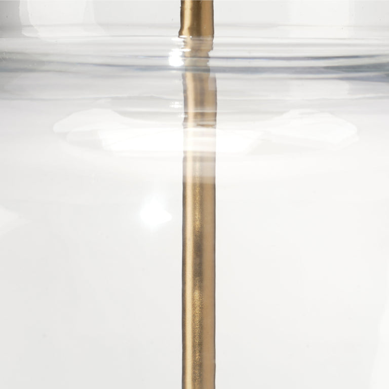 POISED TABLE LAMP, GLASS