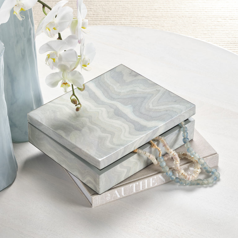 ELEVATION DECORATIVE BOX, PALE LACQUER