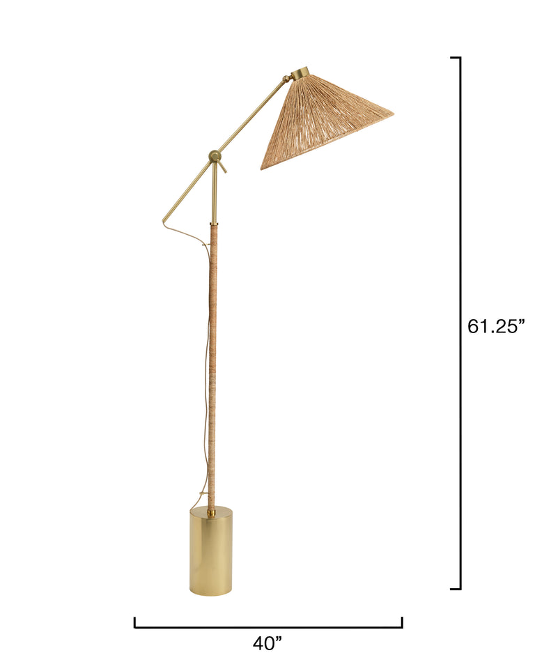 FITZGERALD FLOOR LAMP, ABACA ROPE