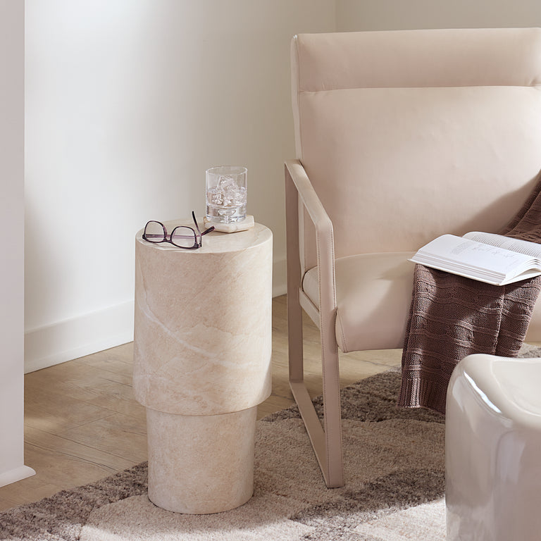 ST. GERMAIN DRINK TABLE, MARBLED