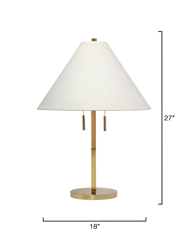 HARRISON TABLE LAMP, RATTAN