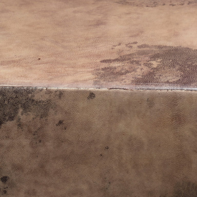 CUBE SIDE TABLE, 
WARM GREY VELLUM