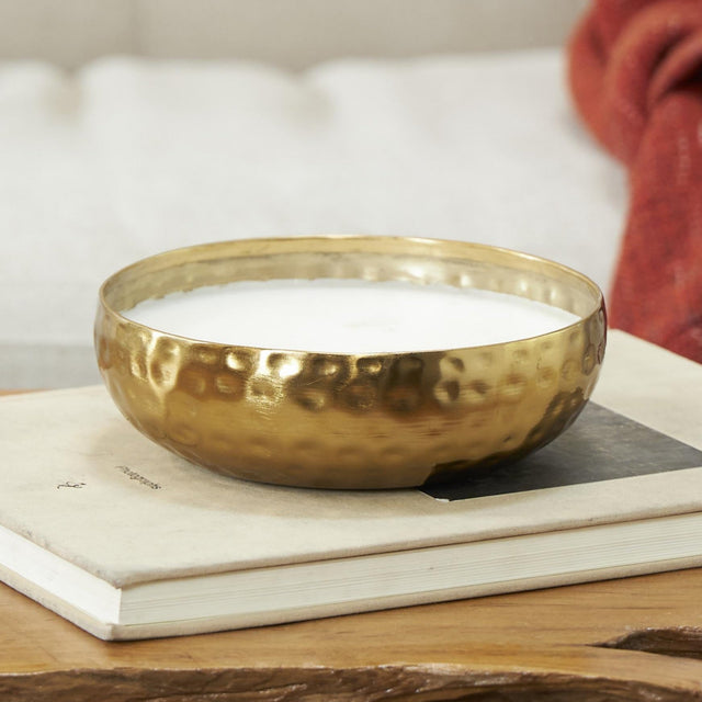 HAMMERED GOLD 3 WICK CANDLE -  MEDITERRANEAN FIG | OBJECTS