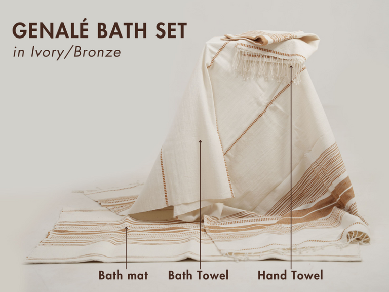 GENALE HANDWOVEN ETHIOPIAN COTTON BATH TOWEL | BATH