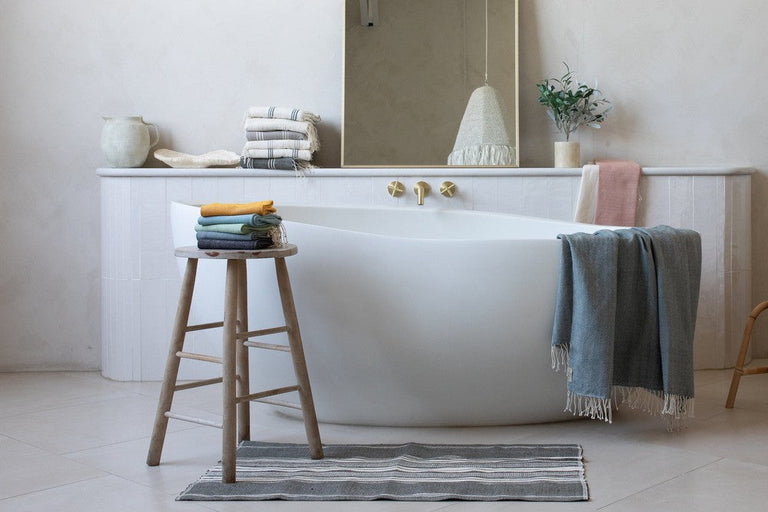 GENALE HANDWOVEN ETHIOPIAN COTTON BATH MAT | BATH