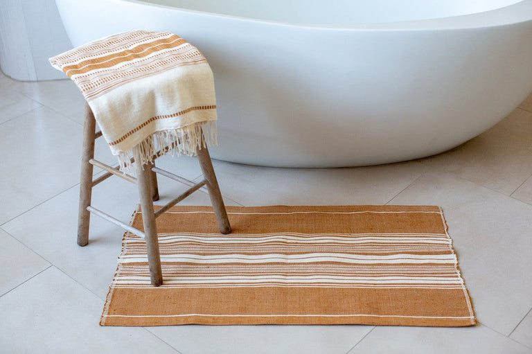 GENALE HANDWOVEN ETHIOPIAN COTTON BATH MAT | BATH