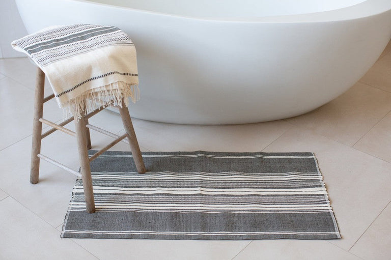 GENALE HANDWOVEN ETHIOPIAN COTTON BATH MAT | BATH