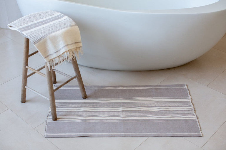 GENALE HANDWOVEN ETHIOPIAN COTTON BATH MAT | BATH