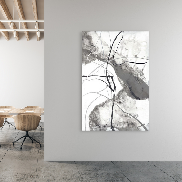 Gray Waterfall II by Sara Brown | stretched canvas wall art