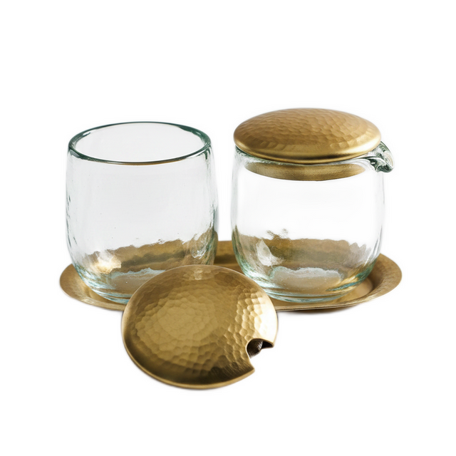 Pebbled Sugar and Creamer Set