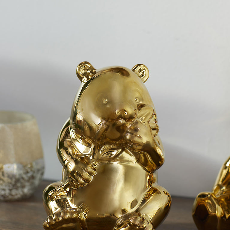 GOLD PORCELAIN BEARS | FIGURINE