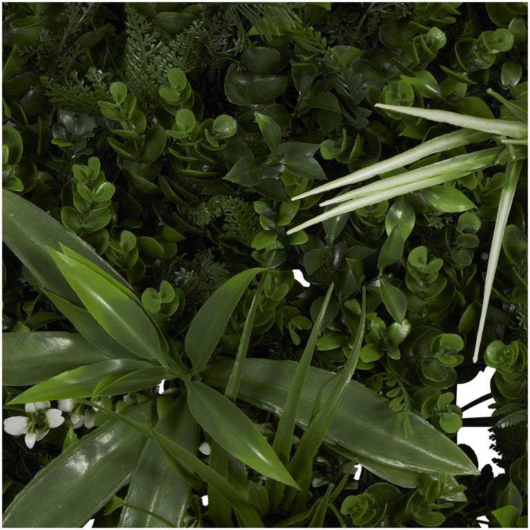 FAUX FOLIAGE WALL 20 INCH SQUARE | FLORA