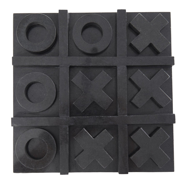 BLACK MARBLE TIC TAC TOE GAME SET | OBJECTS