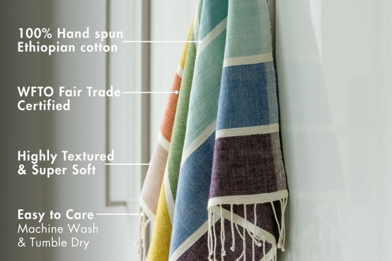 KALAM HANDWOVEN ETHIOPIAN COTTON HAND TOWEL | KITCHEN