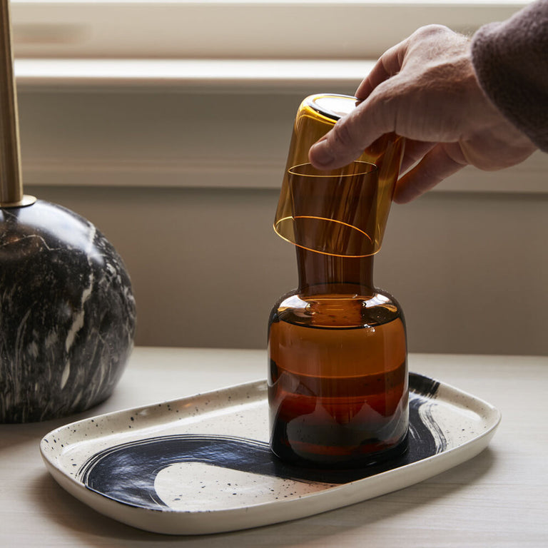KESWICK AMBER GLASS CARAFE