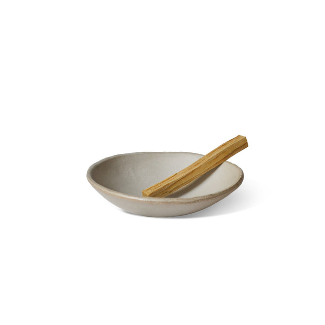 Light Grey Ceramic Incense Bowl