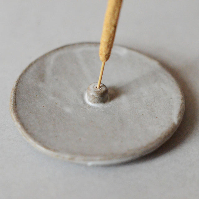Light Grey Ceramic Incense Holder
