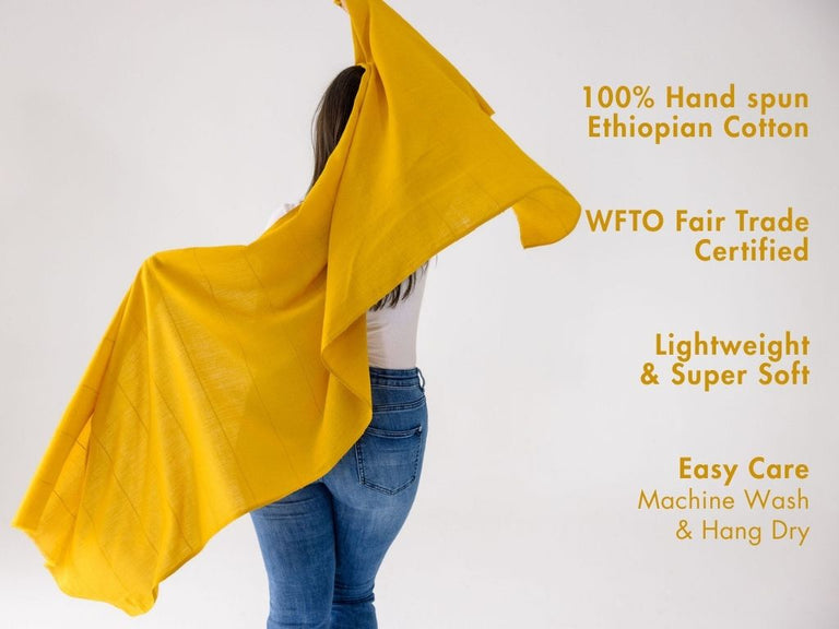 MARAKI HANDWOVEN ETHIOPIAN COTTON SHAWL | APPAREL