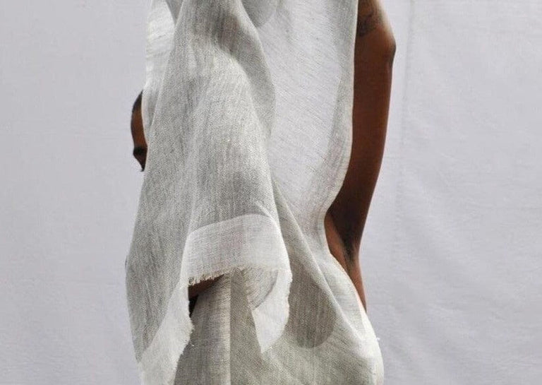 MARIAM HANDWOVEN LINEN SCARF | APPAREL