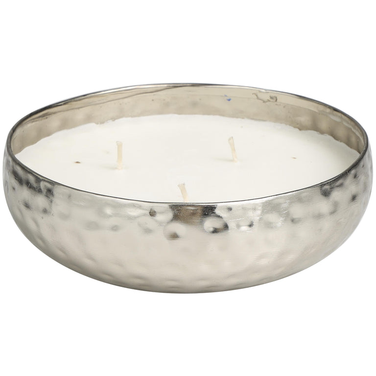 HAMMERED SILVER 3 WICK CANDLE -  WHITE SAGE | OBJECTS