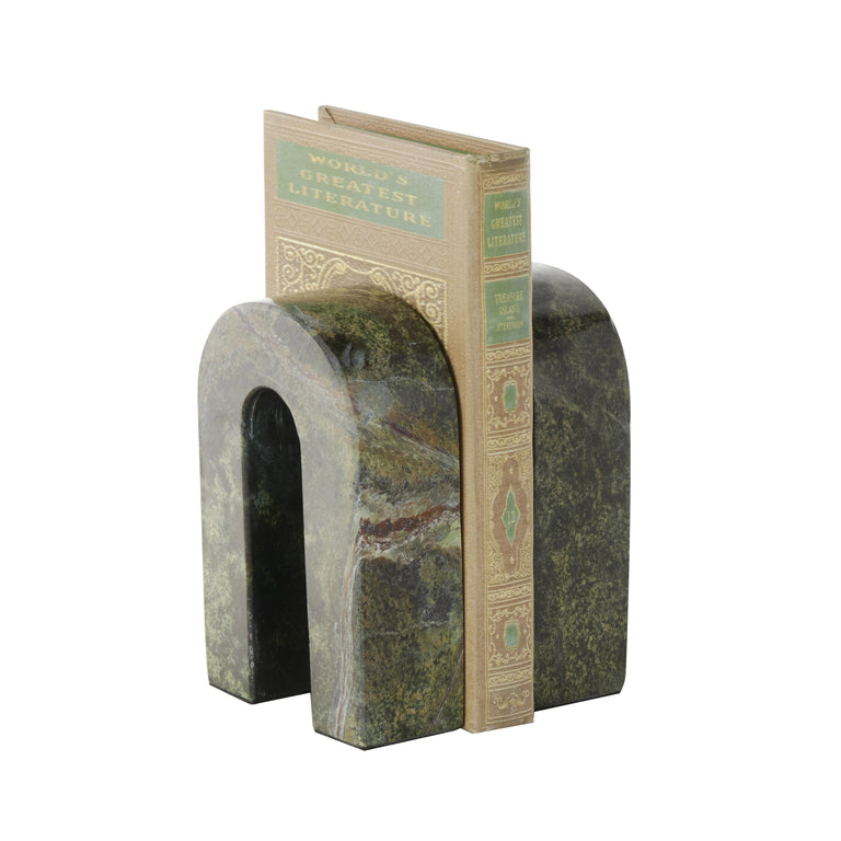 GREEN MARBLE ARCH BOOKENDS | OBJECTS