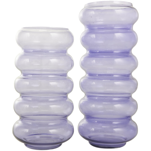 PURPLE GLASS BUBBLE DECORATIVE VASE | VASES