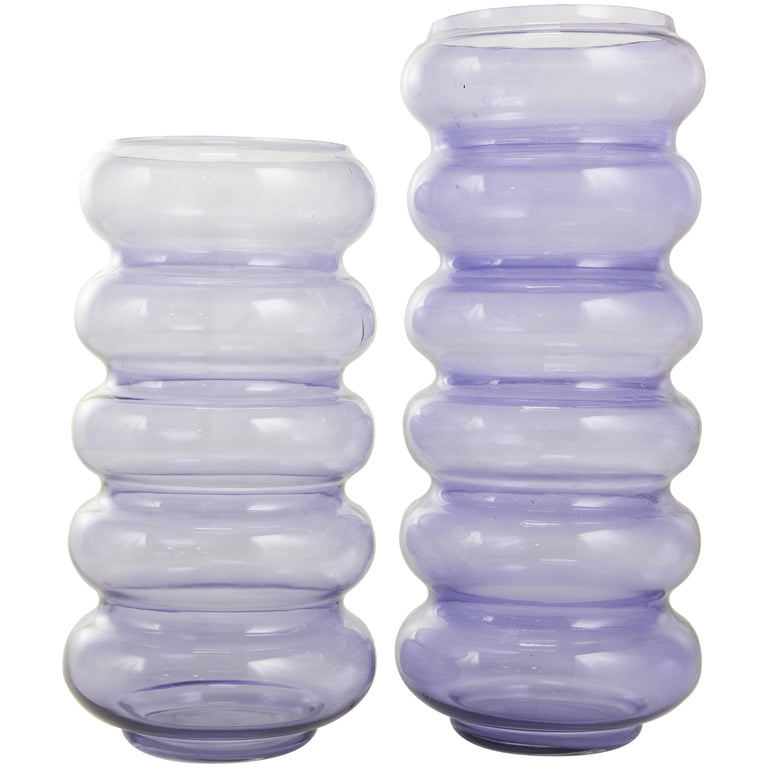 PURPLE GLASS BUBBLE DECORATIVE VASE | VASES