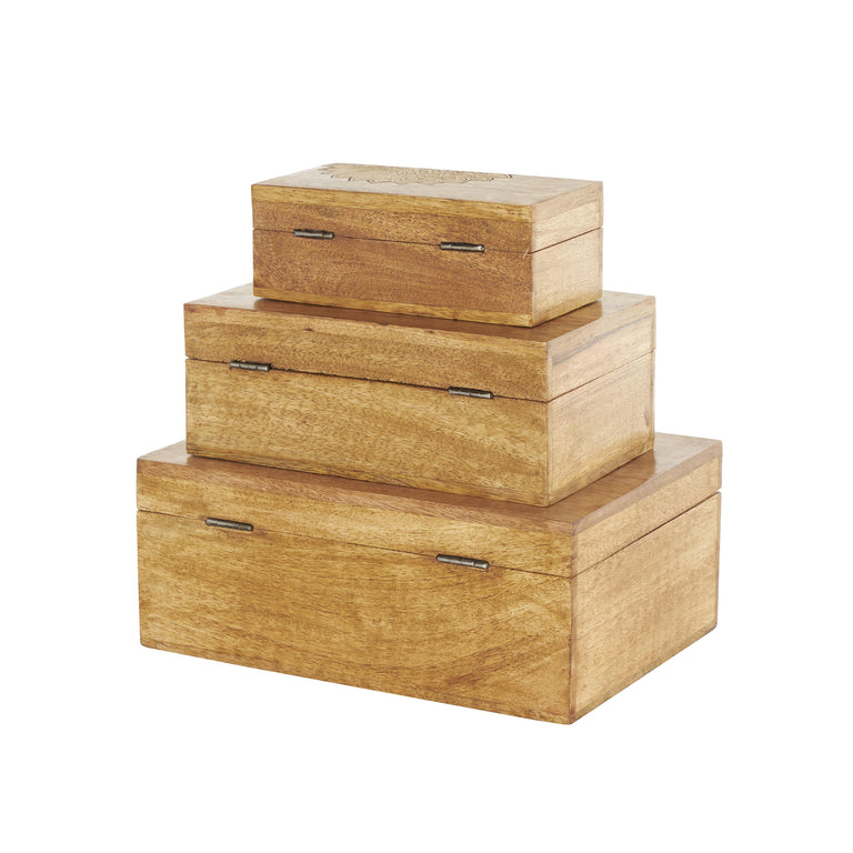 MANGO WOOD MANDALA  BOXES | STORAGE