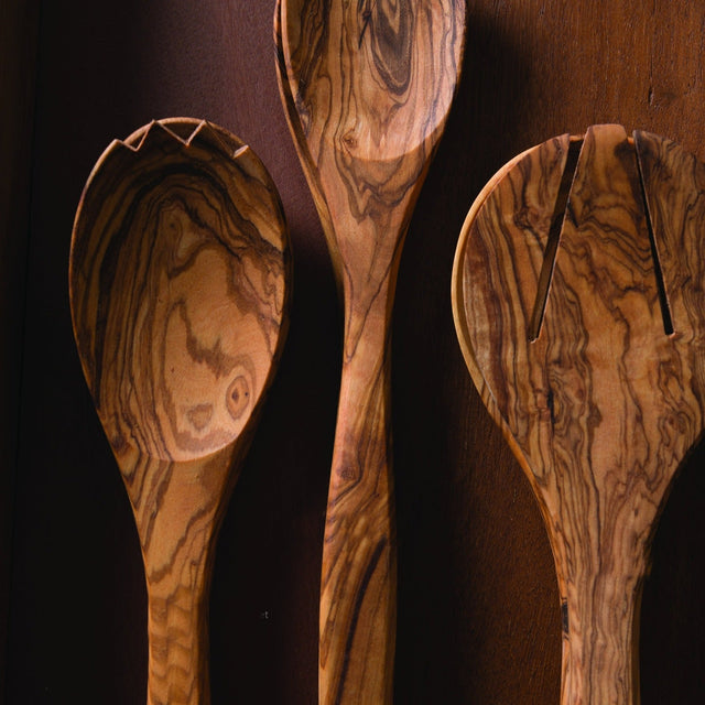 OLIVE WOOD SERVING SET | SERVING UTENSILS